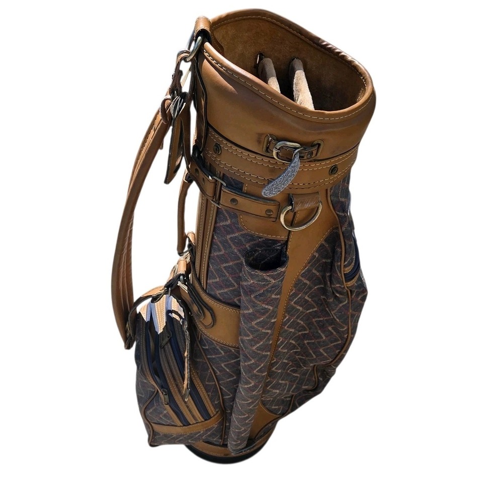 Vintage HOT-Z Cart Golf Bag - Lady Hotz Faux Leather Canvas - 6 Way Ex Cond EUC